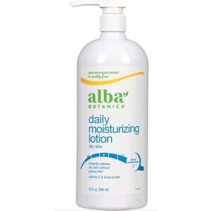 Alba Botanica Hydrating Moisturizing Lotion for Dry Skin with Vitamin E and Shea